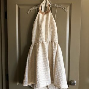 Blush halter top semi dress